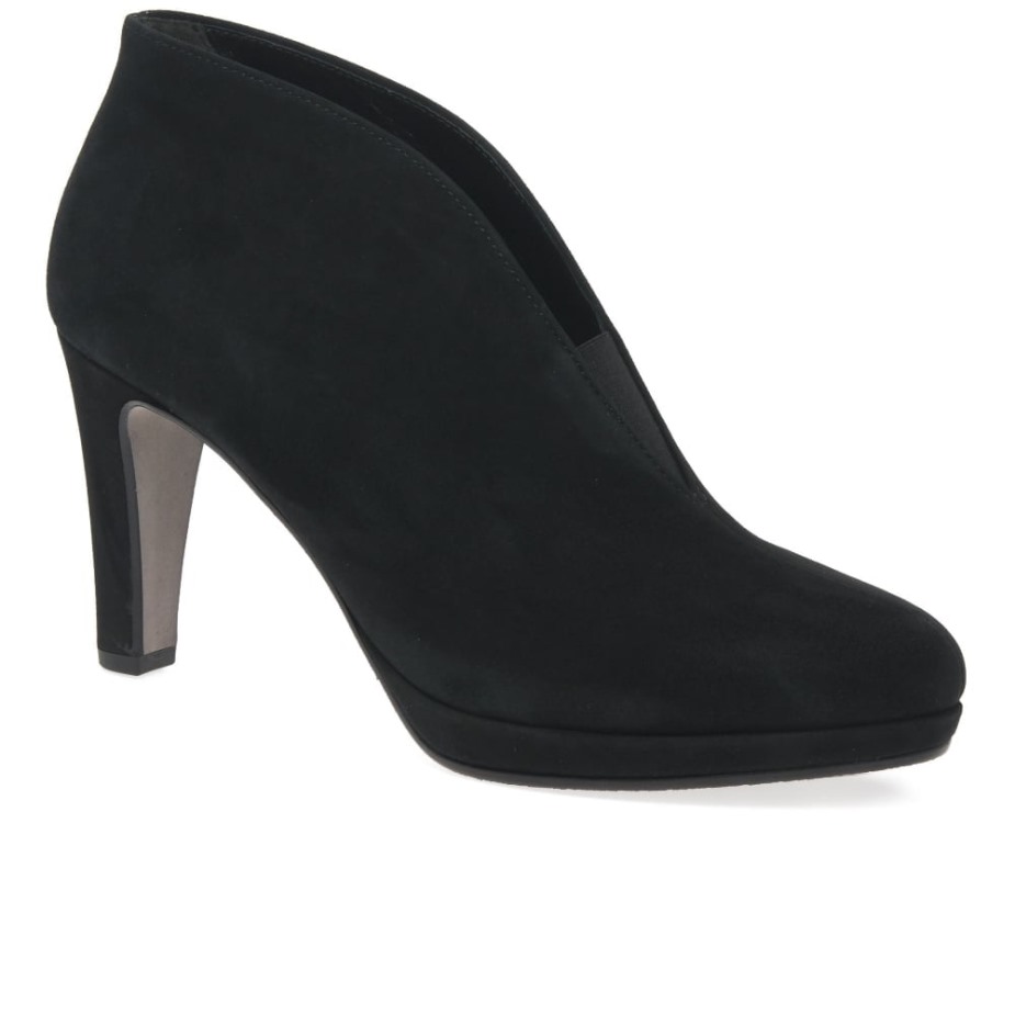 Amien Moderne Instap Enkellaarzen Voor Dames Zwart Suède Gabor