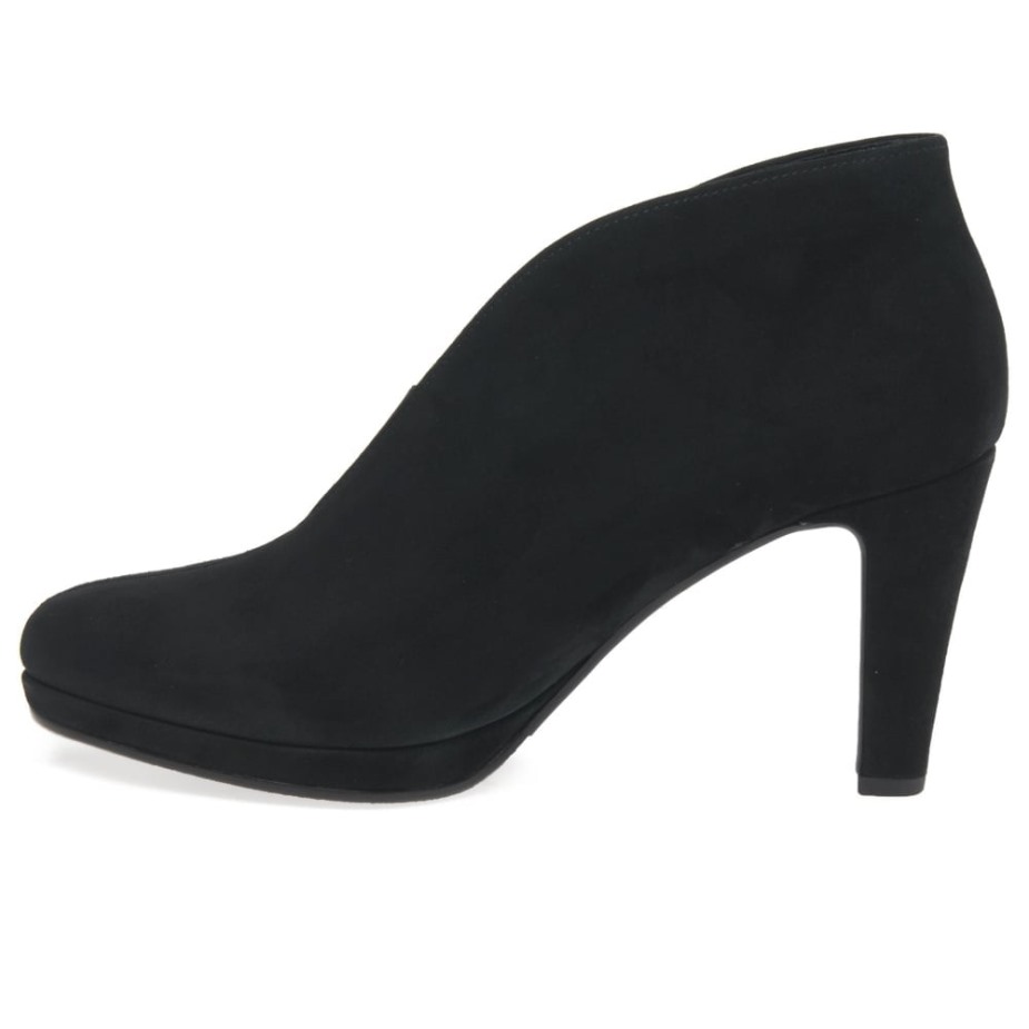 Amien Moderne Instap Enkellaarzen Voor Dames Zwart Suède Gabor