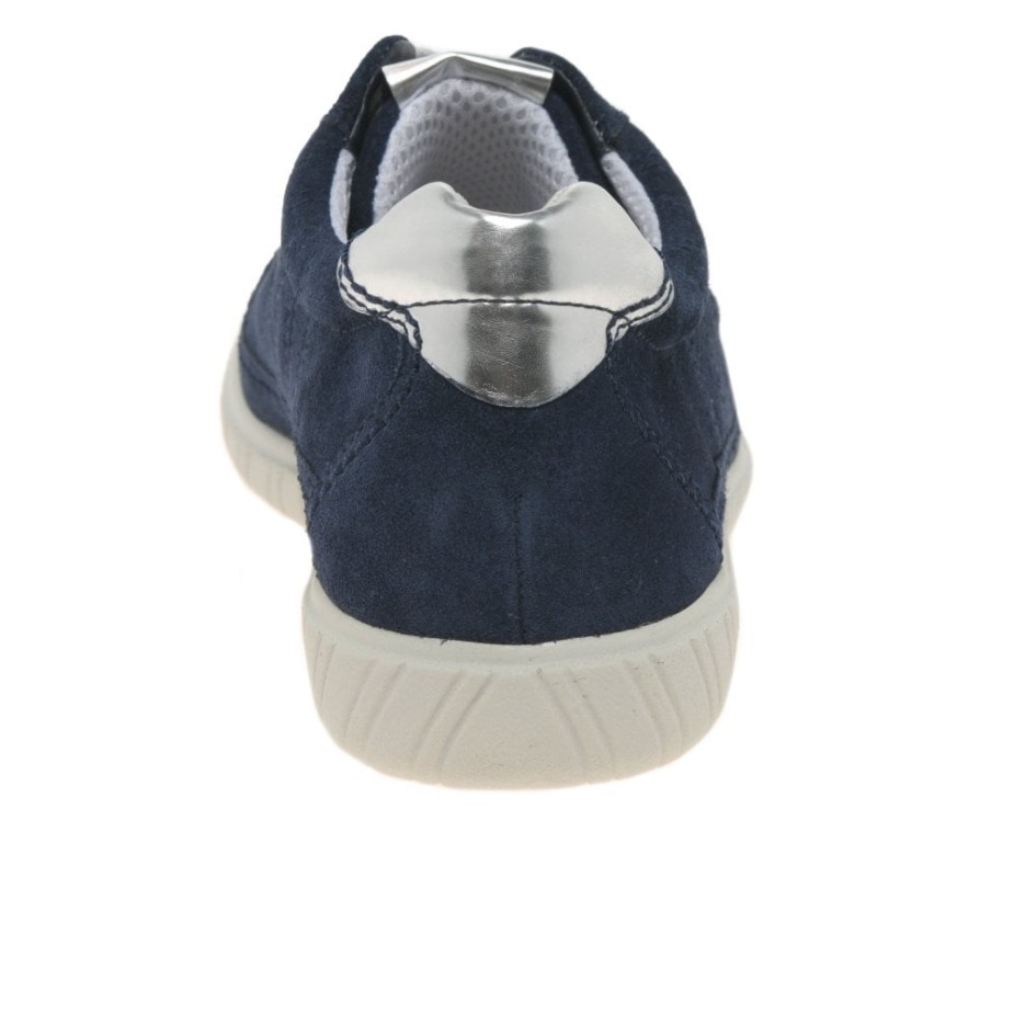 Amulet Damessneakers Met Brede Pasvorm Gabor Marine Suède/argento