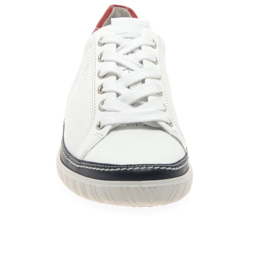 Amulet Damessneakers Met Wijde Pasvorm Wit/navy/rood Gabor