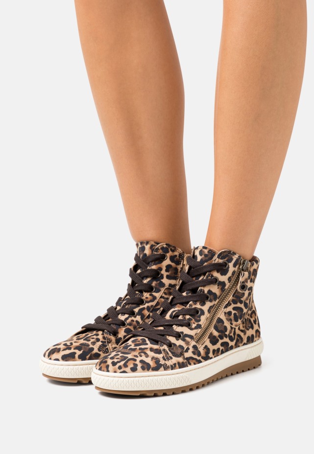 Beige Hoge Sneakers Van Gabor