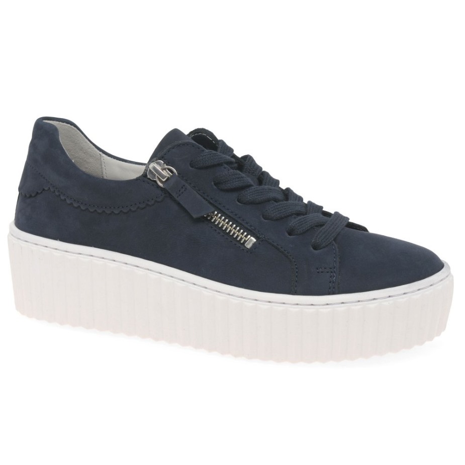 Blauwe Nubuck Gabor Dolly Damessneakers