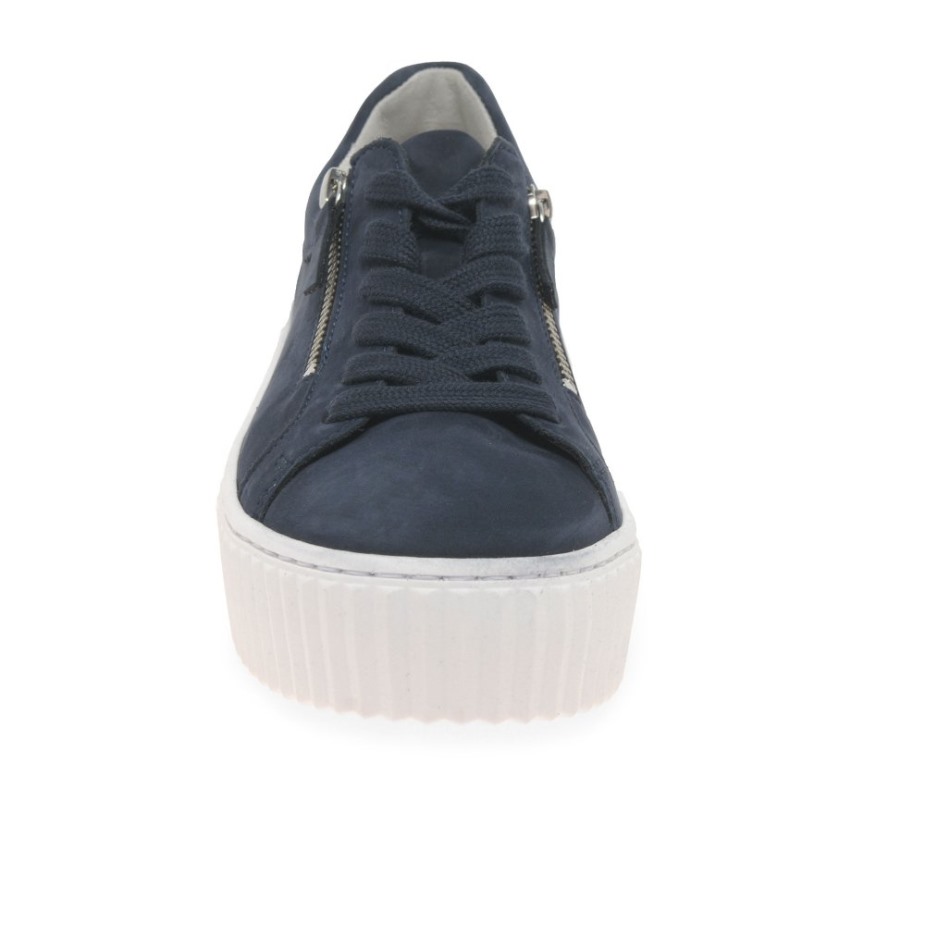Blauwe Nubuck Gabor Dolly Damessneakers