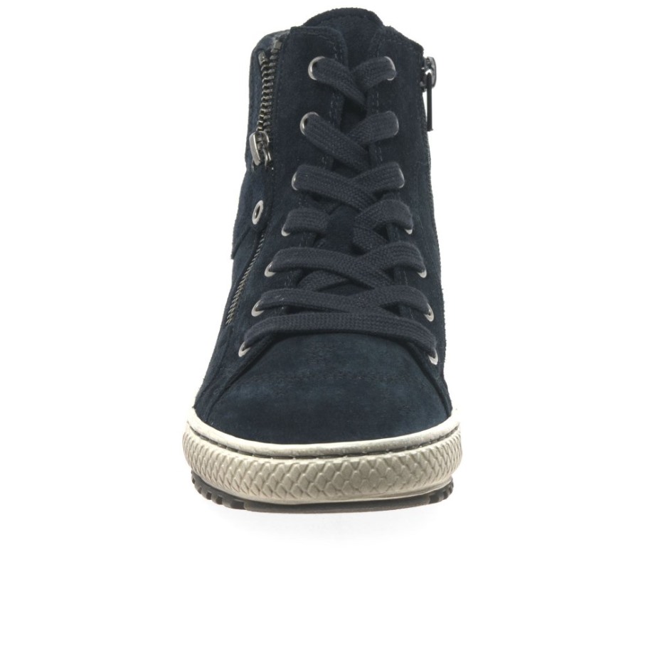 Bulner Casual Enkellaarsjes Voor Dames Marine Suède Gabor