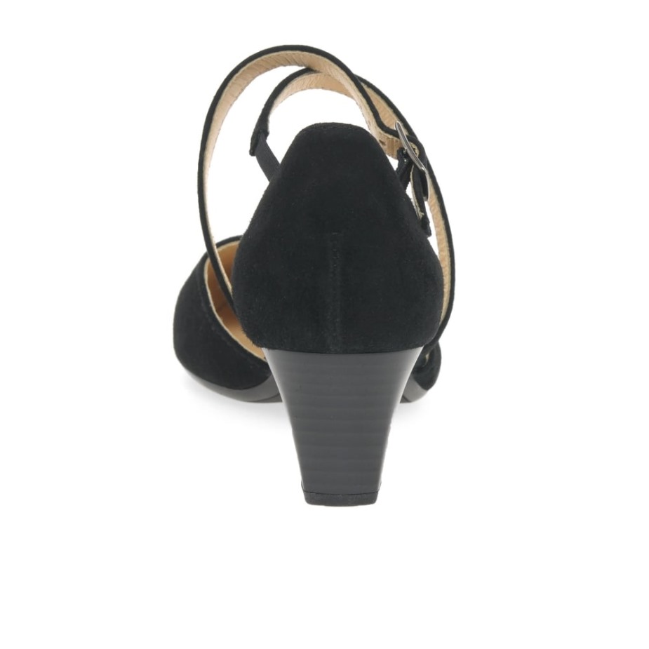 Callow Moderne Pumps Met Gekruiste Bandjes Voor Dames Gabor Zwart Suède