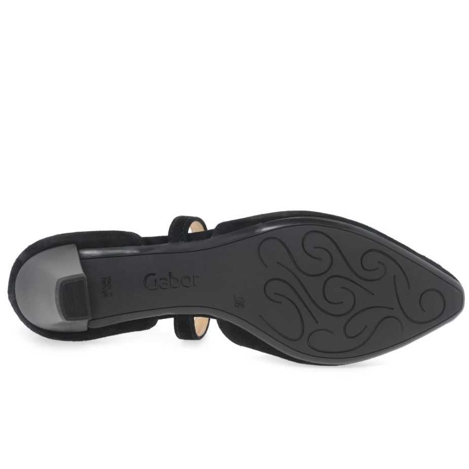 Callow Moderne Pumps Met Gekruiste Bandjes Voor Dames Gabor Zwart Suède