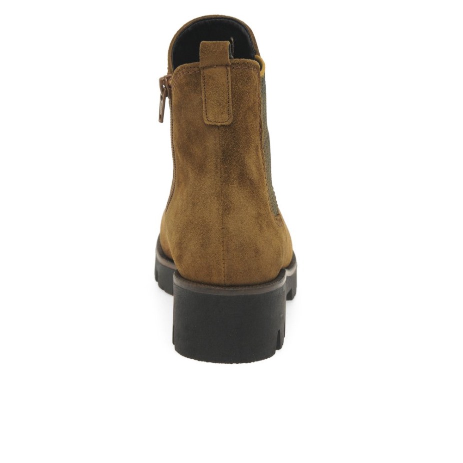 Cognac Suède Gabor Newport Dames Chelsea Boots