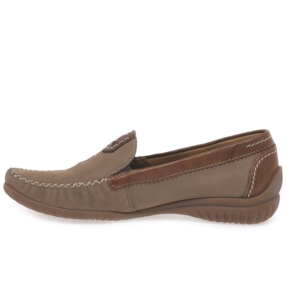 Corda Nubuck/tan California Sportieve Mocassins Voor Dames Gabor