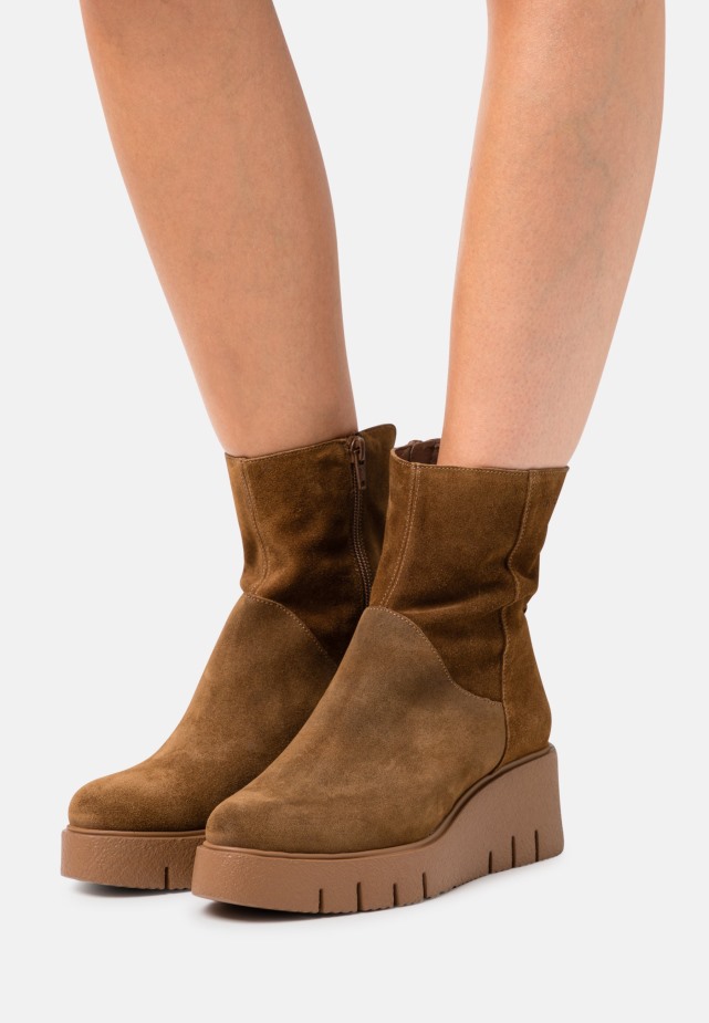 Dames Enkellaarzen Met Plateauzool Gabor Zwart