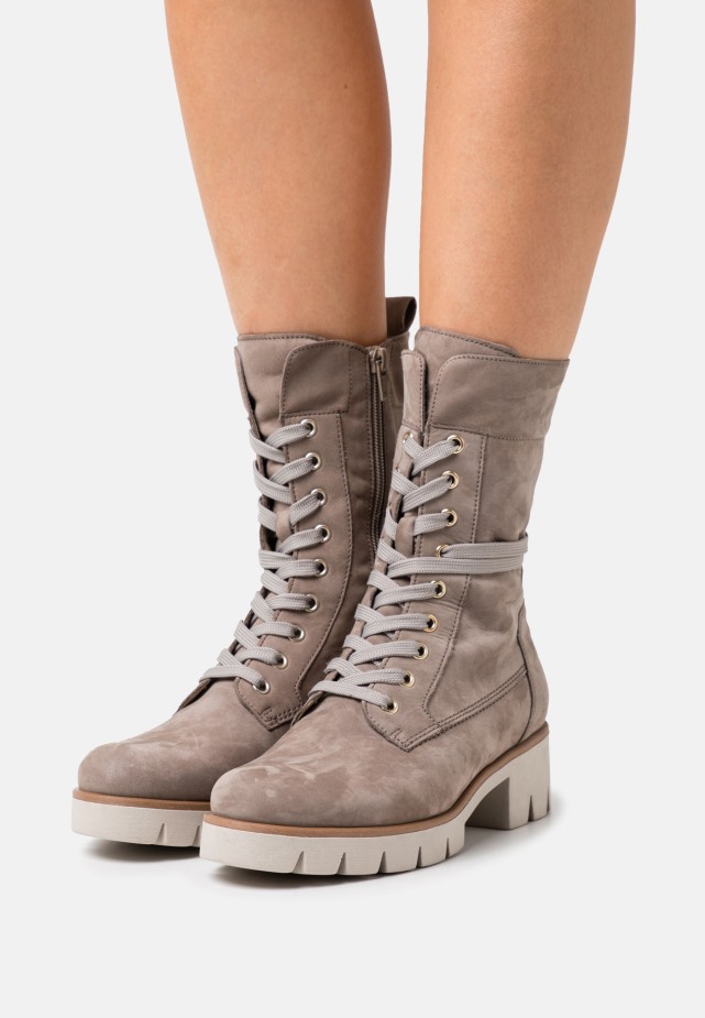 Donker Nude/beige Gabor Veter Enkellaarsjes