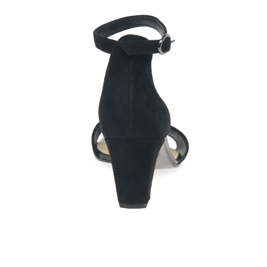 Eenhoorn Damessandalen Met Hoge Hakken Zwart Suède Gabor