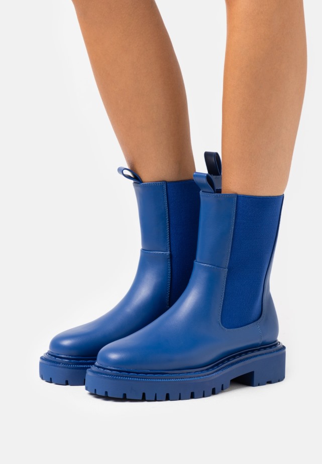 Enkellaarzen Met Plateauzool Gabor Donker Indigo