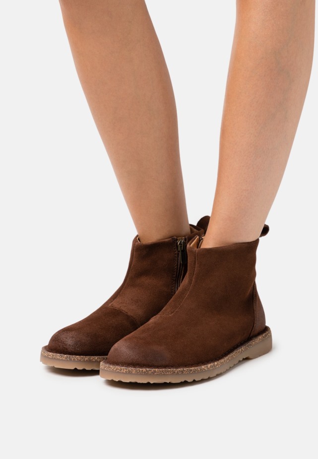 Enkellaarzen Met Plateauzool Gabor Donkerroze/naturel