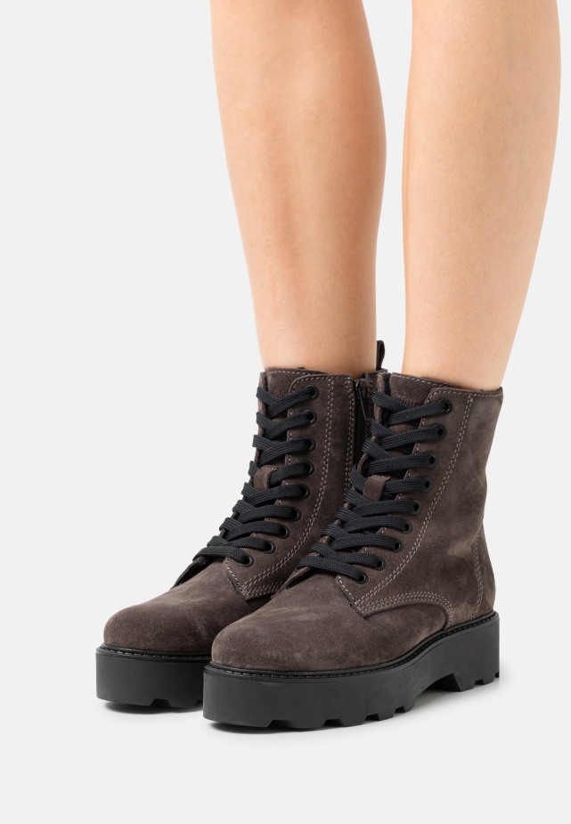 Enkellaarzen Met Plateauzool Gabor Tartufo/cognac