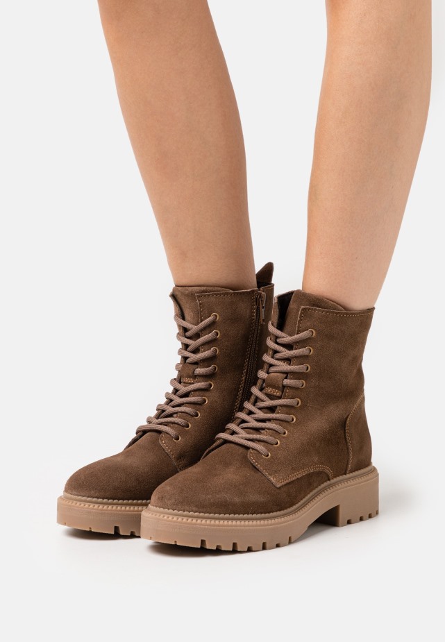 Enkellaarzen Met Plateauzool Gabor Tartufo/cognac