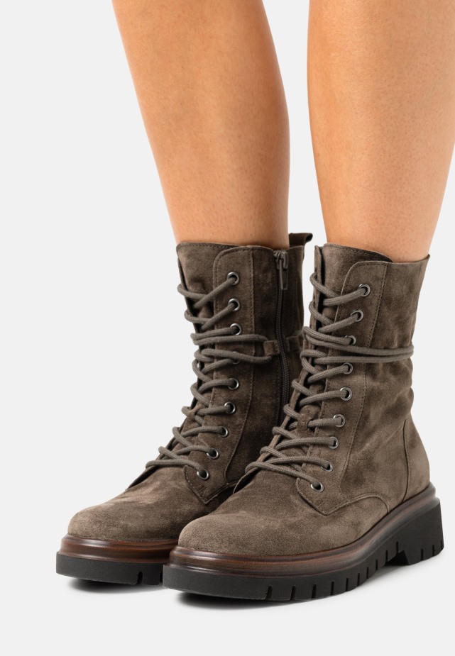 Enkellaarzen Met Plateauzool Gabor Tartufo/cognac