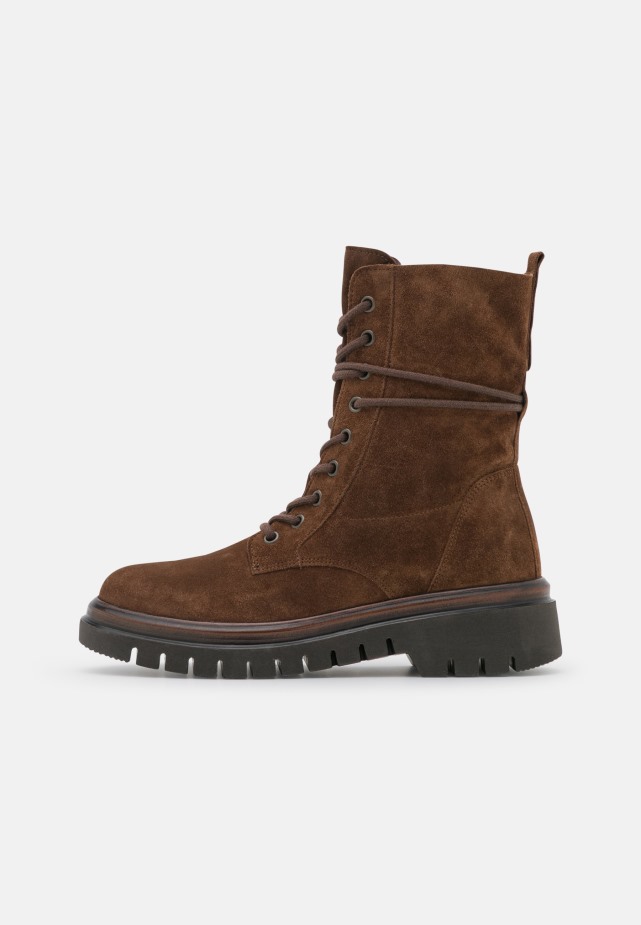 Enkellaarzen Met Plateauzool Gabor Tartufo/cognac