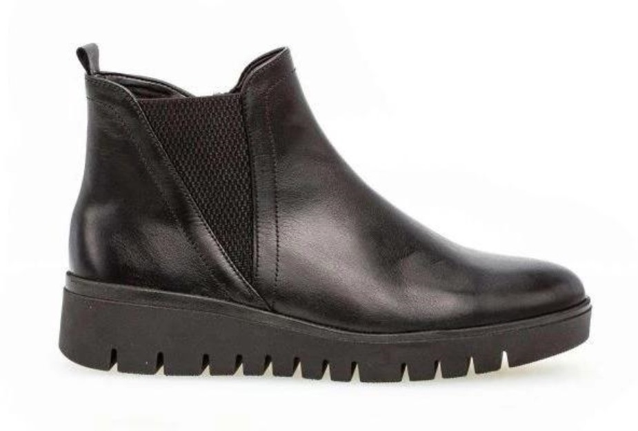 Gabor 32851-57 - Chelsea Boots Glad Leer Zwart