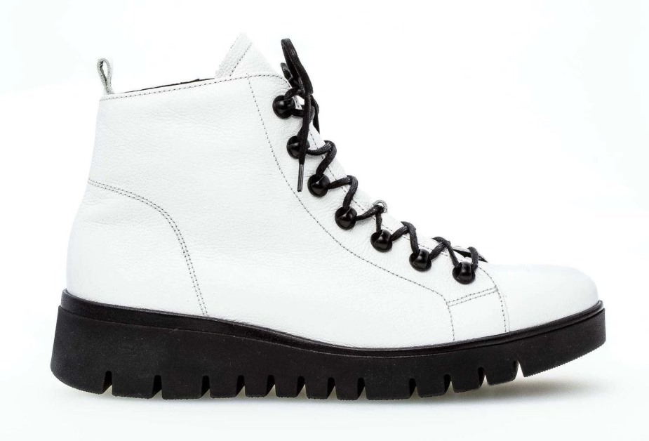 Gabor 32855-50 - Laars Veter Glad Leer Wit