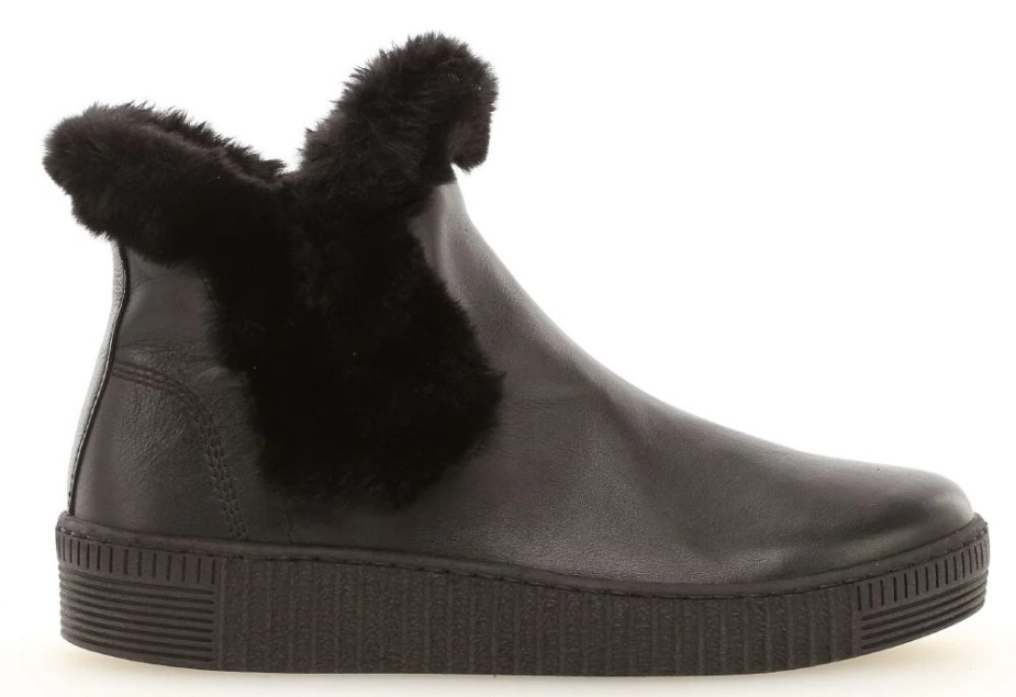 Gabor 33737-27 - Laars Plateau Glad Leer Zwart