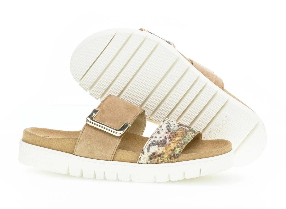 Gabor 4374050 - Karamel Suède En Slangenprint