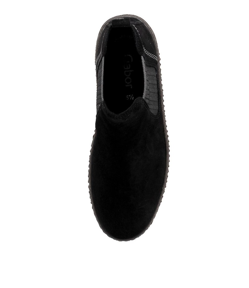 Gabor Angels Schwarzgrijs Suède