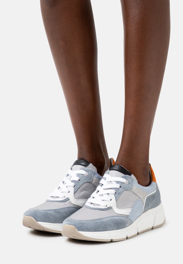 Gabor Blauw/bruin/witte Sneakers