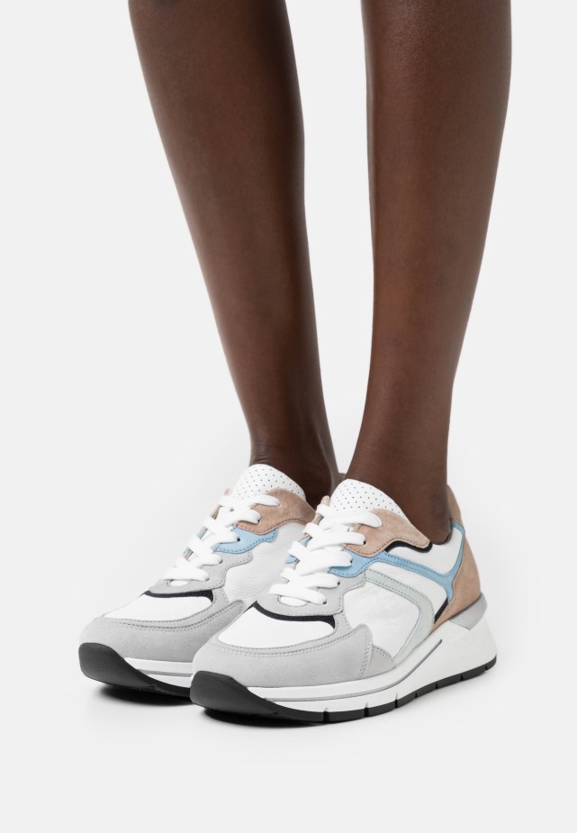 Gabor Blauw/bruin/witte Sneakers