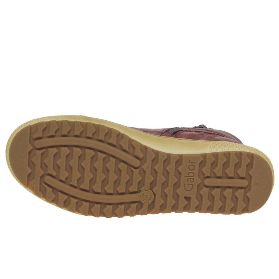 Gabor Bulner Dames Casual Enkellaarzen Donkerrood