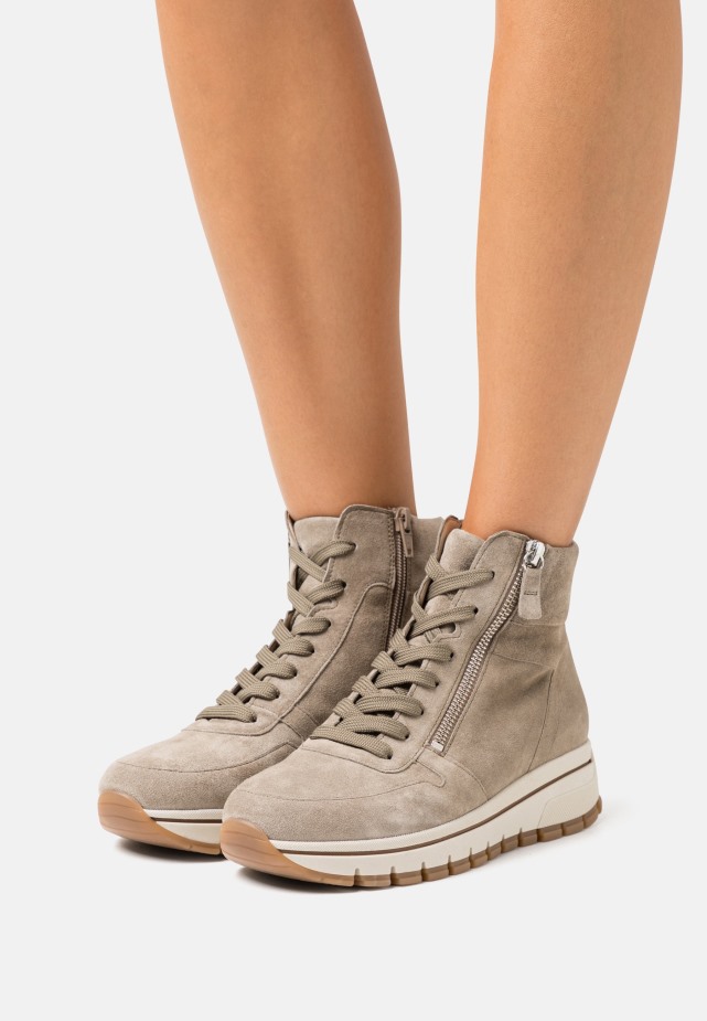 Gabor Donkergrijze Hoge Sneakers