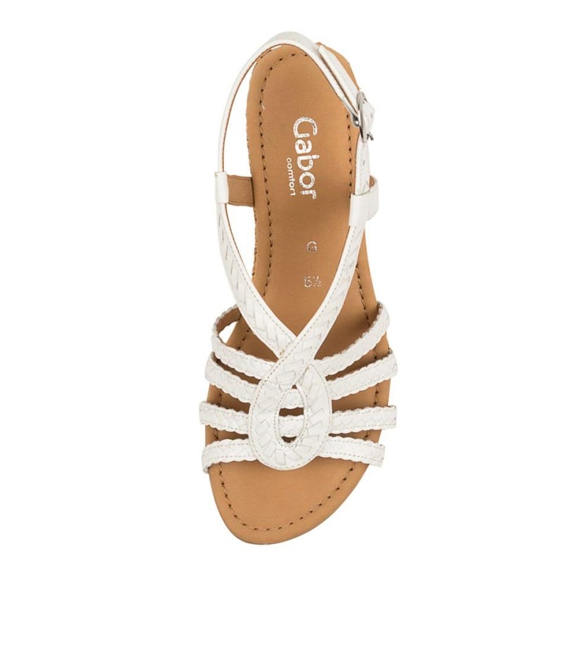 Gabor Farrow Weiss Leer