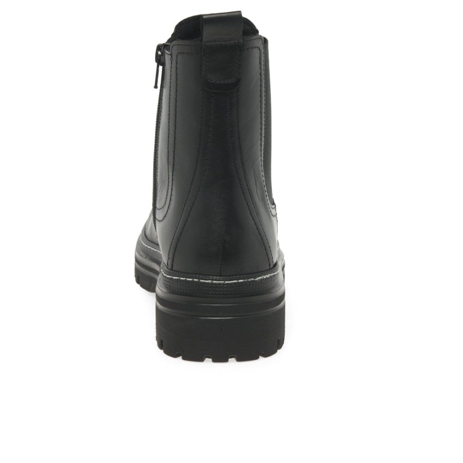 Gabor Gazania Dames Chelsea Boots Zwart/wit Gestikt