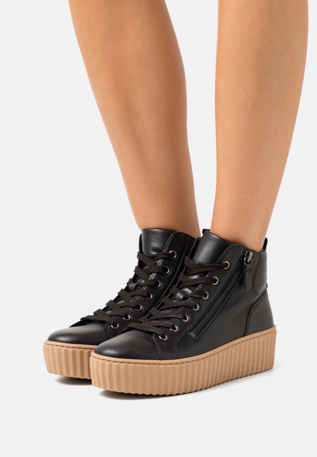 Gabor Hoge Sneakers Zwarte Dames