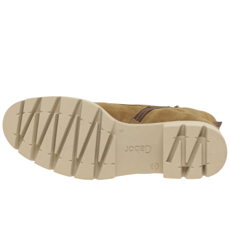 Gabor Leeuw Suède Baccara Enkellaarzen Voor Dames