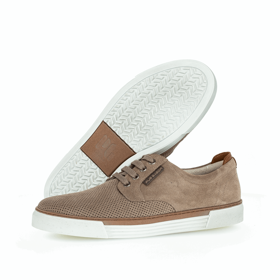 Gabor Mannen Perf Beige Sneaker