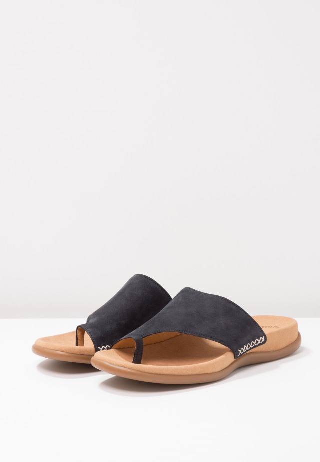 Gabor Nachtblauwe T-bar Sandalen