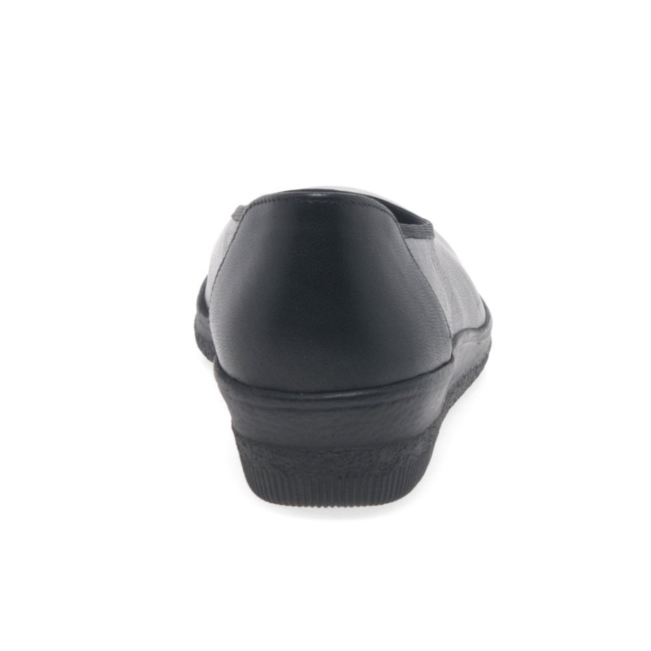 Gabor Piquet Dames Ballerina\s Met Wijde Pasvorm Zwart