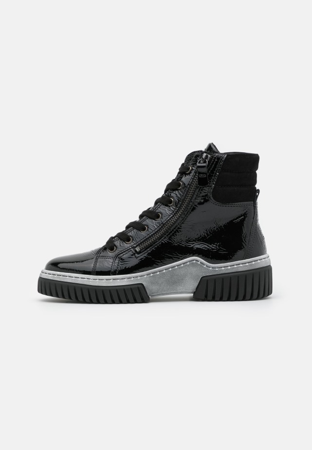 Gabor Plateau Enkellaarzen Zwart