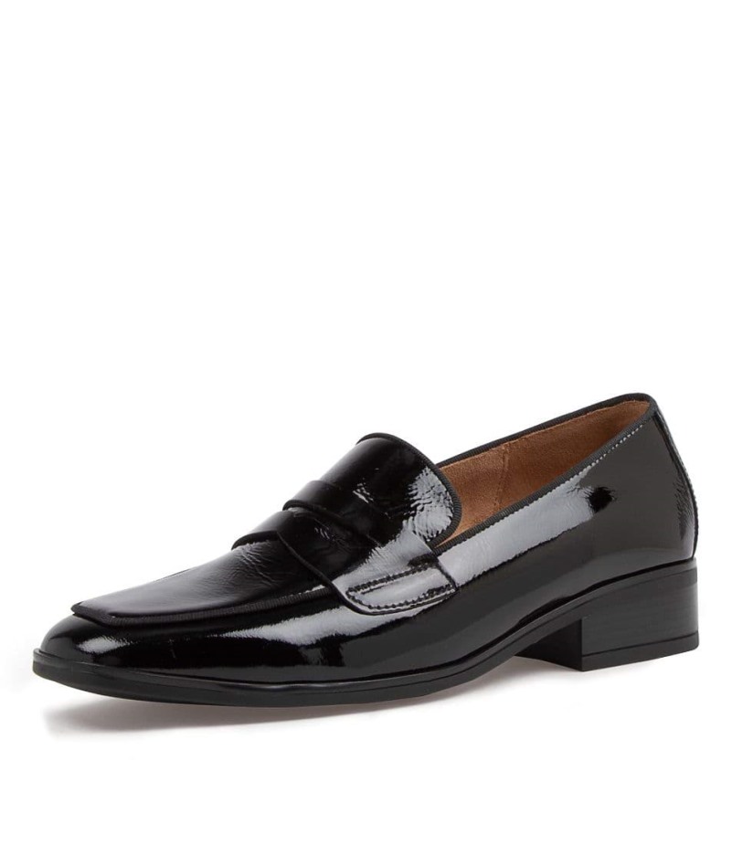Gabor Rabke Zwarte Leren Loafers