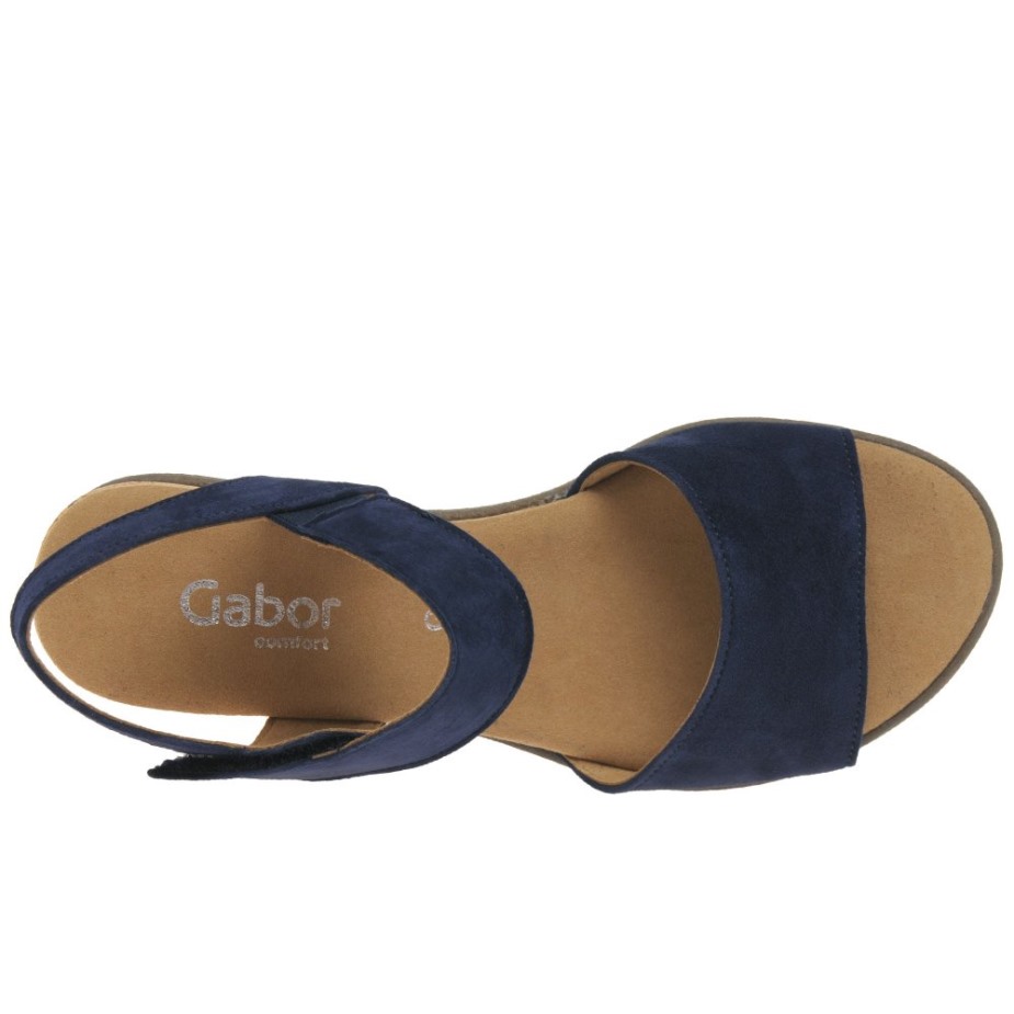 Gabor Raynor Dames Sandalen Donkerblauw Suède