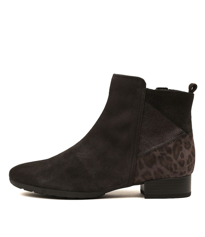 Gabor Reggae Donkergrijs Leer Multi