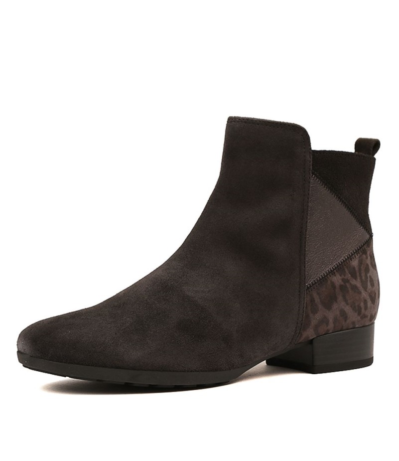 Gabor Reggae Donkergrijs Leer Multi