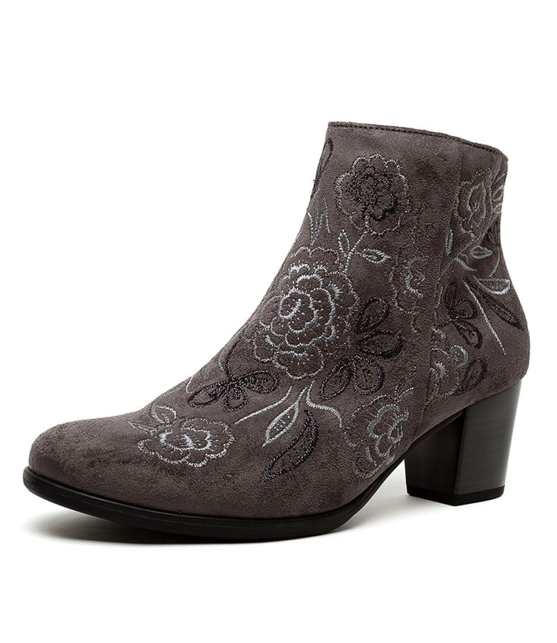 Gabor Rosey Donkergrijs Velours