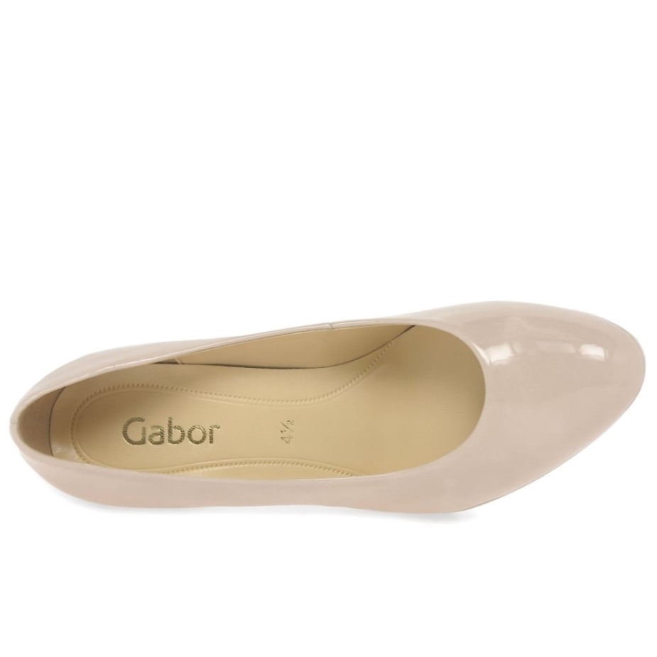 Gabor Sand Patent Prachtige Pumps Met Hoge Hak Voor Dames