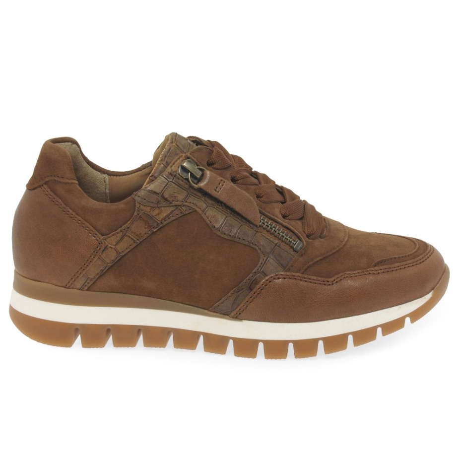Gabor Willet Dames Sneakers Whisky/suede