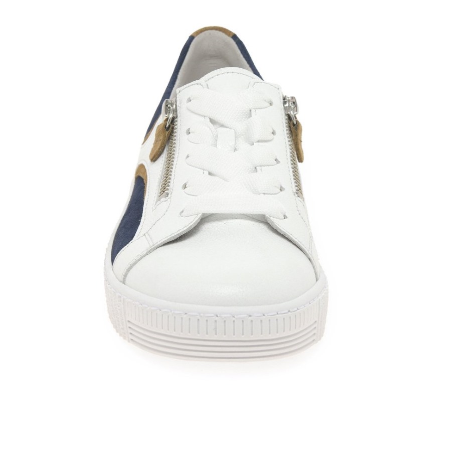 Gabor Wit/marine Wemo Dames Sneakers