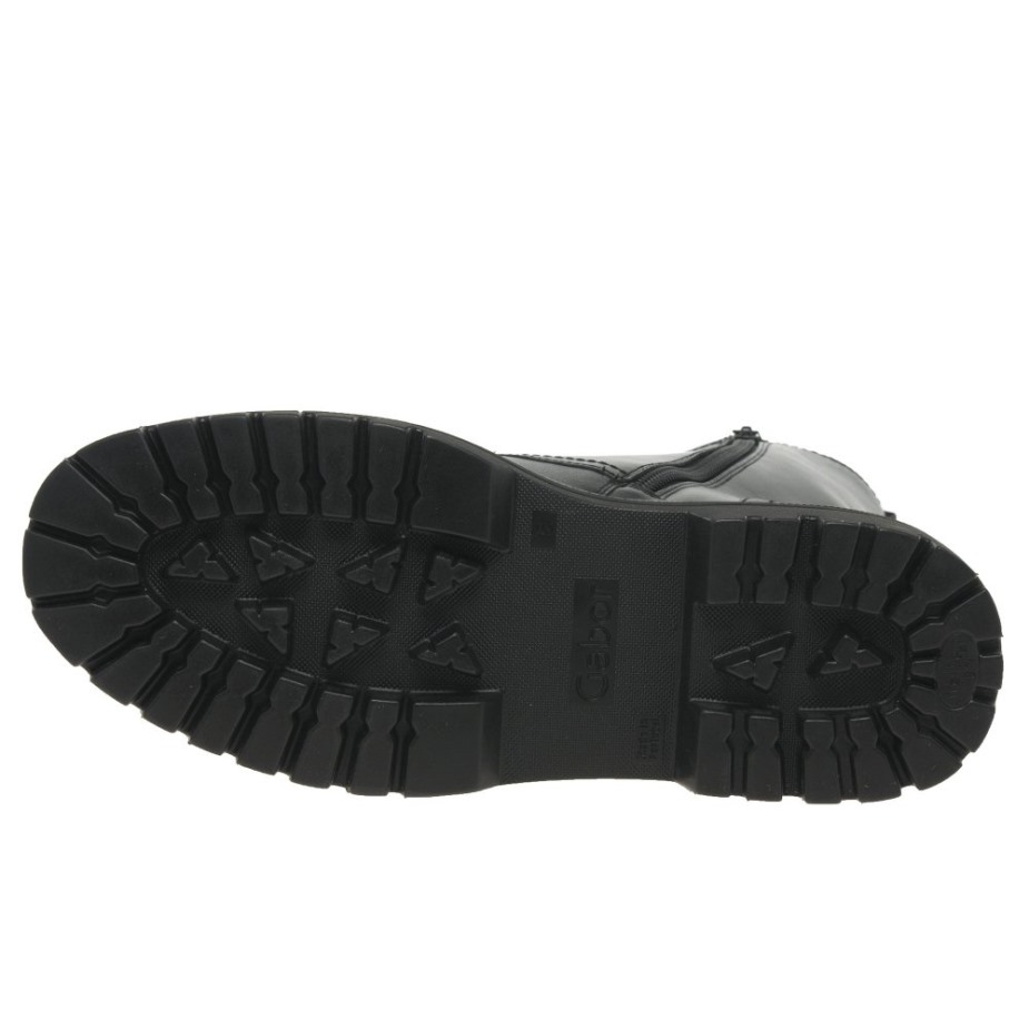 Gabor Zwart/wit Gestikte Legerlaarzen Voor Dames