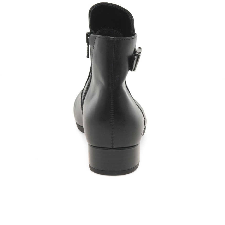 Gabor Zwarte Bolan Dames Enkellaarsjes