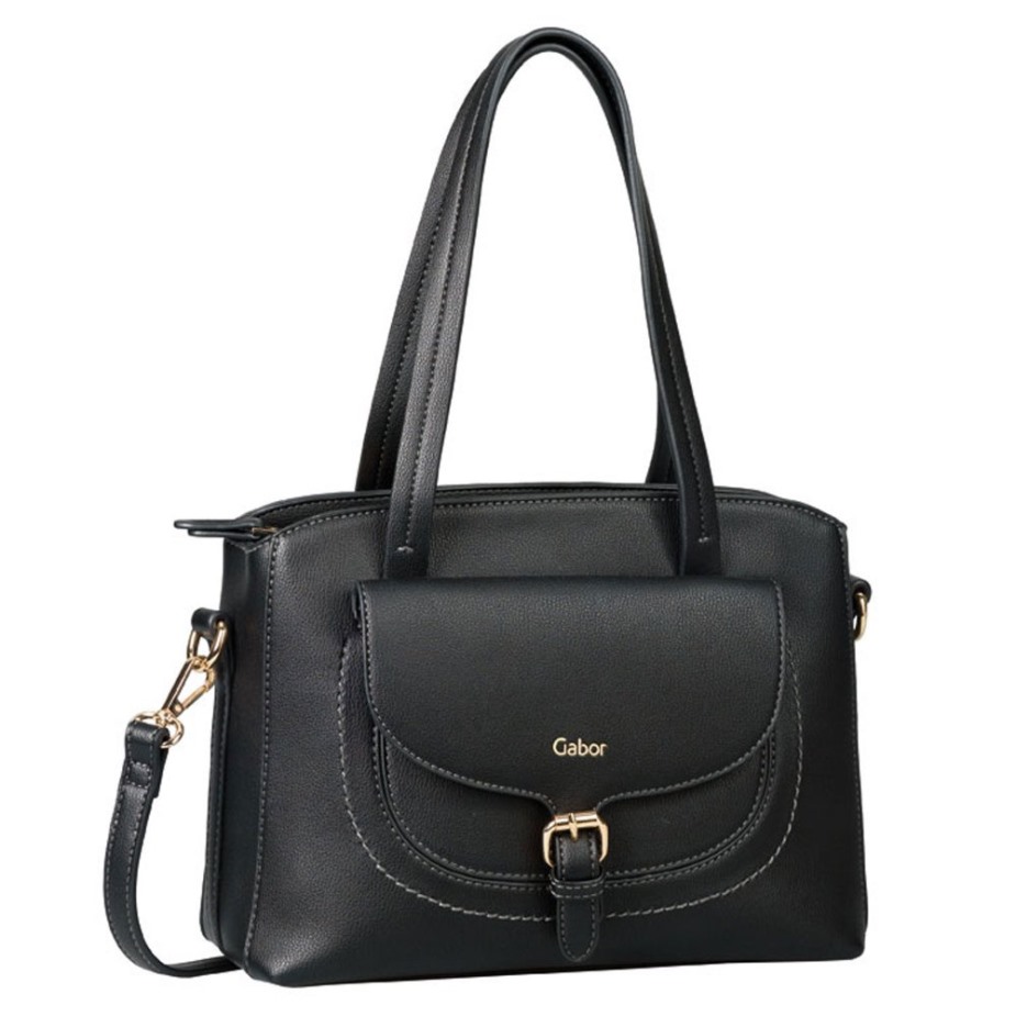 Gabor Zwarte Print Maria Dames Schoudertas
