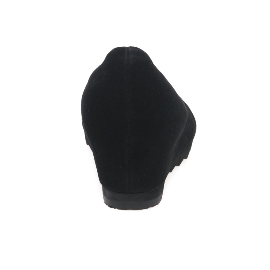 Gabor Zwarte Suède Request Moderne Pumps Voor Dames Met Sleehak